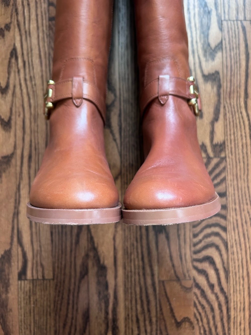 Coach Saddle Leather Tall Boots - Picture 4 of 15